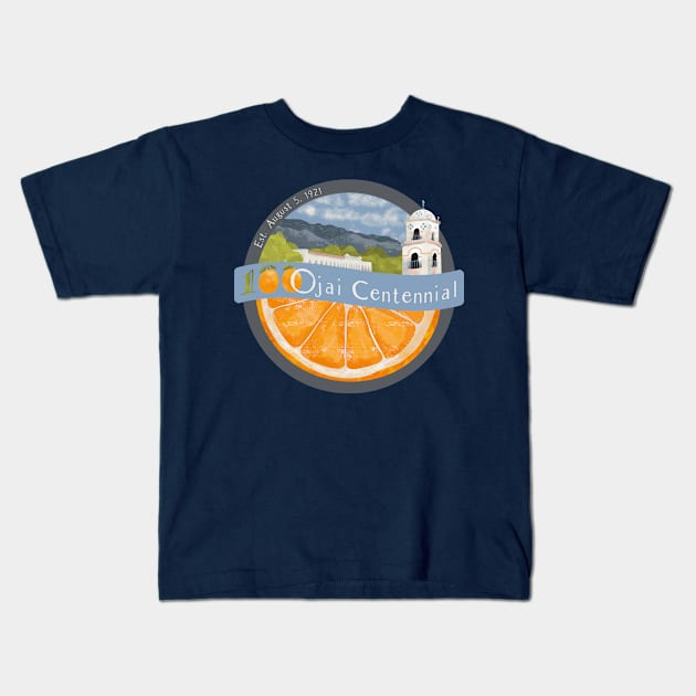 100 Years Ojai Valley Centennial Logo Kids T-Shirt by MSBoydston